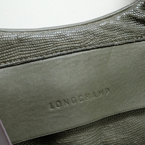 Longchamp Green Leather Balzane Crossbody Saddle Bag - Picture 3 of 14